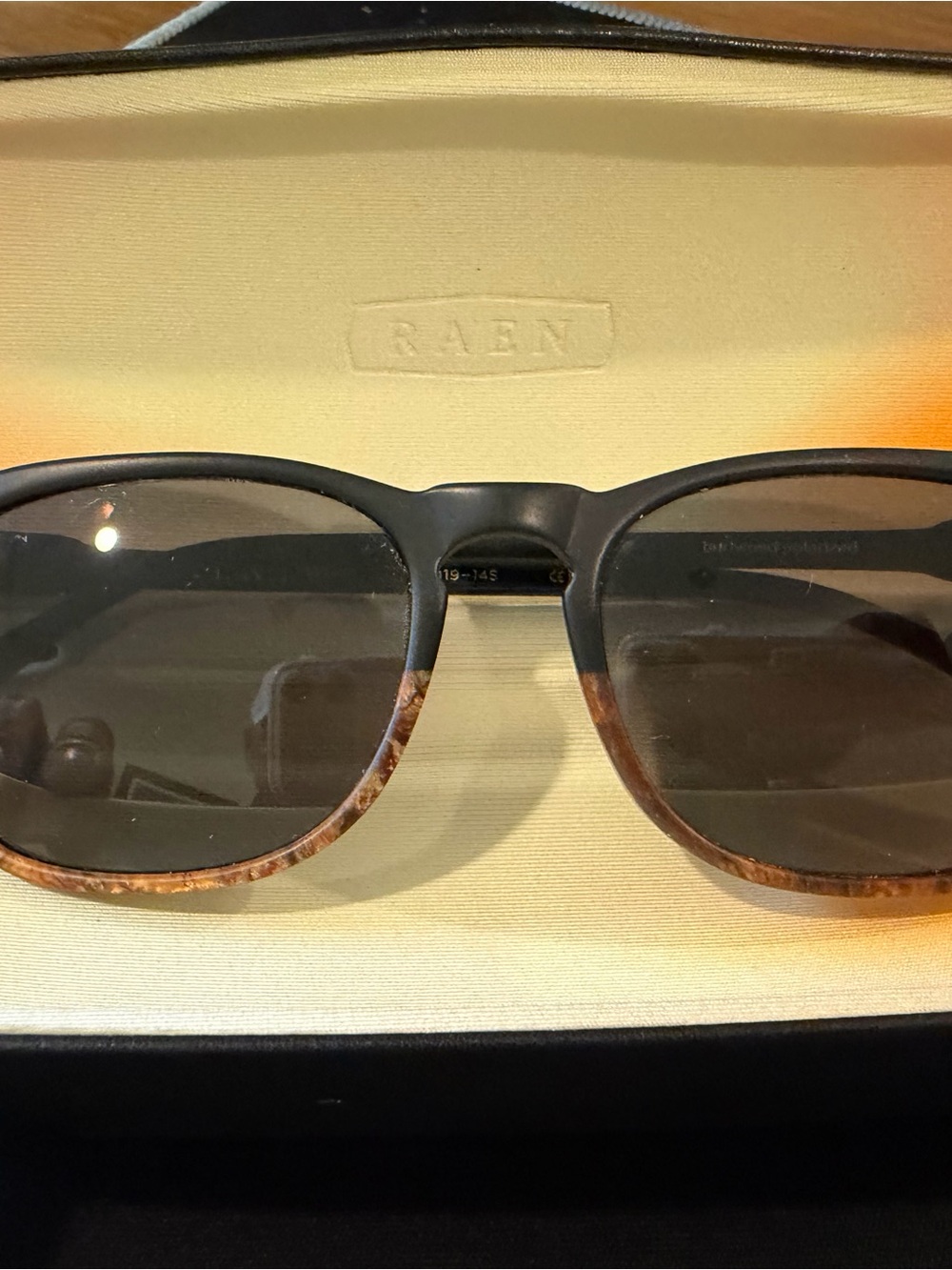 RAEN Wiley Black and Brown Two-Tone Sunglasses